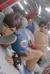 2girls 3d ass ass_focus ass_up brown_eyes brown_hair capcom chun-li chun-li_(fortnite) clothed eating_ass female female_only fortnite gloves headband huge_ass kishi licking_ass looking_back sakura_kasugano sakura_kasugano_(fortnite) short_hair street_fighter thick thick_ass thick_thighs tomboy yuri