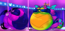 bbw big_breasts blush female_only huge_breasts mad_n_evil overweight tagme thick_thighs weight_gain wide_hips