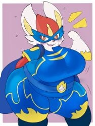 bbw big_breasts breasts cinderace female furry huge_breasts inazuma_kat pokemon pokemon_(species) slightly_chubby tagme thick_thighs wide_hips