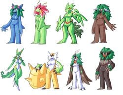 anthro anthrofied blue_body breasts brown_body chesnaught decidueye female female_decidueye genitals green_body group inget meganium nintendo nude pokémon_(species) pokemon pokemon_(species) pokemon_bw pokemon_dppt pokemon_gsc pokemon_rgby pokemon_rse pokemon_sm pokemon_ss pokemon_xy pussy rillaboom sceptile serperior torterra venusaur video_games