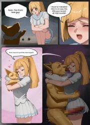 1girls 1pokemon 2d age_difference blonde_hair censored clothed_female_nude_male erection forest full_color furry green_eyes hug hugging hypno hypnosis illusion imminent_rape large_penis licking_face lillie_(pokemon) long_hair male_pokemon/female_human mind_control mosaic_censoring motion_lines page_2 penis pokemon pokephilia ponytail rape school_uniform tongue wjs07 young young_female younger_female