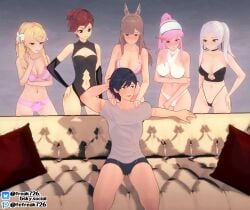 1boy 5girls blush chrom_(fire_emblem) couch fefreak726 fire_emblem fire_emblem_awakening harem lingerie maribelle_(fire_emblem) olivia_(fire_emblem) piper_perri_surrounded piper_perri_surrounded_(meme) robin_(fire_emblem) robin_(fire_emblem)_(female) sully_(fire_emblem) sumia_(fire_emblem)