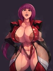 1girls abs big_areola big_breasts big_nipples bodysuit cameltoe fit_female hi_res huge_ass huge_breasts huge_thighs nipple_bulge oboro_(taimanin_asagi) pauldrons pubic_hair purple_hair rampage0118 revealing_clothes steaming_body sweat sweaty taimanin_(series) taimanin_asagi taimanin_suit thick_thighs villainess