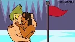 alejandro_burromuerto_(tdi) dark-skinned_male dark_skin gay geoff_(tdi) kissing kuraburrprn light-skinned_male light_skin male male_focus male_only no_sound solo solo_male tagme total_drama_island video