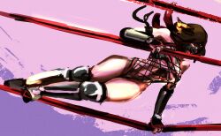 1girls benikage bloody_shadow female female_focus female_only human ibdinosaur kunoichi ninja ninja_girl ninja_headband ninja_mask rumble_roses skimpy skimpy_clothes skimpy_outfit solo wrestling wrestling_outfit wrestling_ring wrestling_ropes