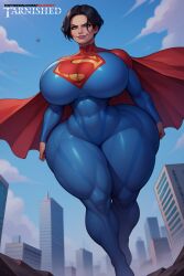 1female 1girls ai_generated big_breasts bloodytarnished dc dc_comics female_only kara_zor-el solo solo_female tagme