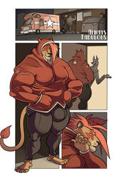 anthro bulge comic feline furious_(artist) lion male male_only mammal muscular pridestar_(furious)