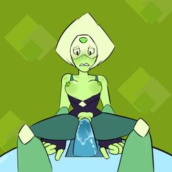 breasts clothed clothing cowgirl_position female female_on_top gem_(species) humanoid limb_enhancers machine nipples on_top penetration peridot_(steven_universe) pussy robot sex steven_universe vaginal_penetration