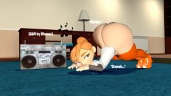 3d bubble_butt female_only human_only kaibernation meggy_spletzer ponytail_meggy smg4