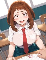 1boy 1boy1girl age_difference ai_generated big_ass big_breasts boku_no_hero_academia cheating cheating_girlfriend curvy female grade_prostitution light-skinned_female my_hero_academia ntr ochako_uraraka patreon_link prostitution scared_expression school school_uniform schoolgirl shocked_expression sogo teacher teacher_and_student uraraka_ochako