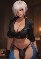 1futa 1futanari ai_generated angel angel_(kof) ass balls_in_panties balls_in_underwear bangs bangs_over_one_eye big_ass big_breasts big_butt big_hips big_penis black_panties black_underwear blue_eye blue_eyes breasts cleavage cum cum_leaking dick dickgirl evil_grin eyebrows eyelashes from_below futa_only futanari grin grinning grinning_at_viewer hair hair_over_one_eye hands-free huge_cock indoors king_of_fighters lips long_hair looking_at_viewer makeup medium_hair narrow_waist narrowed_eyes nose panties penis penis_in_panties penis_in_underwear seducing seductive seductive_eyes seductive_gaze seductive_look seductive_mouth seductive_pose seductive_smile short_hair smile smile_at_viewer smiley_face smirk smooth_balls smooth_penis smooth_skin smug solo solo_dickgirl solo_focus solo_futa solo_futanari taker_pov testicles underwear velonix