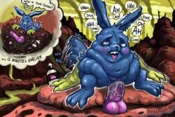 ahe_gao bad_dragon bad_dragon_cumlube bad_dragon_toy belly blush bodily_fluids buckgalley buckteeth claw_fingers claw_toes claws comic comic_panel crouching crouching_over_dildo defloration detailed_background dildo dildo_(bad_dragon) dildo_insertion dildo_sitting dripping ejaculation english_description english_text female female_penetrated feral feral_penetrated finger_claws first_orgasm flashback garbage_dump generation_5_pokemon genitals grotesque hair hands-free happy head_tuft hi_res industrial industrial_background industrial_plant lagomorph leporid looking_pleasured lube lube_bottle lube_container lube_in_ass lube_on_dildo lube_on_sex_toy mammal masturbation nintendo onomatopoeia orgasm overweight penetration pink_tongue pokemon pokemon_(species) profanity pussy question_mark rabbit rabbit_ears riding_dildo saliva saliva_drip saliva_on_tongue saliva_string sex_toy sex_toy_insertion shaking shaking_legs shaking_orgasm shiny_pokemon shivering signature sitting slightly_chubby solo sound_effects speech_bubble spread_legs spreading tail tail_motion tailwag teeth text toe_claws tongue tongue_out toying_self trash trash_bag trubbish tuft vaginal_masturbation vaginal_penetration wag