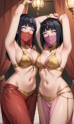 ai_generated arabian_clothes hyuuga_hinata mature_female naruto slave tagme