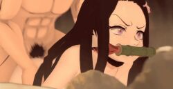 demon_slayer doggy_style nezuko nezuko_kamado nezuko_naked