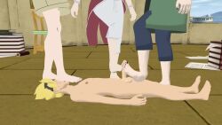 1boy barefoot boruto:_naruto_next_generations cbt cock_and_ball_torture feet feet_on_penis female foot_fetish footjob hyuuga_hinata male mmd naruto naruto_(series) sakura_haruno stomp stomped stomping tagme trample trampled_penis trampling tsunade uzumaki_boruto video