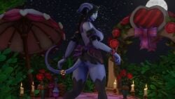 1girls 3d big_ass big_breasts black_hair blizzard_entertainment blue_skin draenei female female_only horns microskirt morilymory original_character pussy sironis solo stockings tail thick_thighs valentine's_day warcraft wide_hips world_of_warcraft