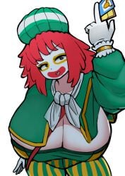 balatro breasts busty clown clown_makeup ge_out gijinka huge_breasts large_breasts perkeo_(balatro) plump thick toun