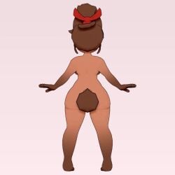 1girls 3d ass breasts female fully_nude leaf nude schmuckodile tagme turntable_(animation) video