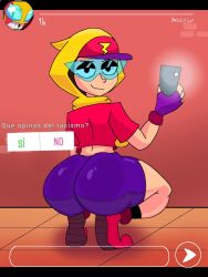 1girls bapzey_bot_(artist) big_ass brawl_stars max_(brawl_stars)