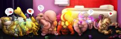 6boys anal anal_beads anal_insertion anal_sex anthro anthrofied anus ass backsack balls bedroom bent_over charmander cum cumshot dildo erection glowing group heart insertion inside lickitung looking_at_viewer looking_back looking_through_legs male male_only masturbation meowth nintendo nude one_leg_up orgasm penetration penis perineum pictographics pikachu pokémon_(species) pokemon presenting presenting_anus puggy rear_view sandshrew sex_toy sheath signature slowpoke speech_bubble take_your_pick tapering_penis uncut video_games yaoi