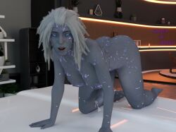 1futa 3d 3d_(artwork) big_ass big_breasts big_penis bungie cum destiny_(game) erection futanari gardenoffantasi leaking_cum looking_at_viewer mara_sov on_bed on_hands_and_knees orgasm_face solo watermark