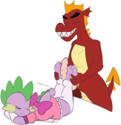 closed_eyes crossdressing dragon duo foot_fetish footjob friendship_is_magic garble_(mlp) haiku_oezu male my_little_pony penis spike_(mlp) yaoi