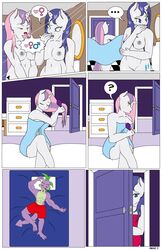 ... ? anthro anthrofied bathroom bed bedroom blue_eyes breasts comic dekomaru dragon equine female friendship_is_magic fur green_eyes grey_nipples hair heart horn male mammal mars_symbol multicolored_hair my_little_pony navel nipples nude page_7 page_number pink_hair planet_symbol purple_hair purple_scales pussy rarity_(mlp) scales sleeping smooth_skin spike_(mlp) sweetie_belle_(mlp) thehotroom towel two_tone_hair unicorn venus_symbol white_fur