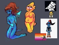 alphys gay nude undertale undyne video_games yuri