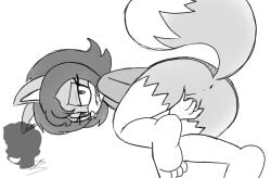 anus artist_logo artist_signature bite_lip black_and_white dark_hair diddlydon't eyelashes feet female_fox fingering_self flicking_the_bean fox half_closed_eyes masturbation oc original_character pussy seductive_look sketch sonic_(series) sonic_oc star_jackson sweater tail white_fur