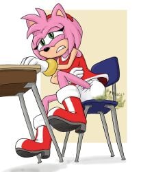 amy_rose chair desk diaper fart farting fully_clothed green_eyes holding_stomach need_to_poop pink_body red_dress scat_desperation sega sonic_(series) sonic_the_hedgehog_(series)