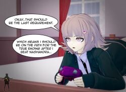 1boy comic danganronpa danganronpa_2:_goodbye_despair female femboy femboy_on_female fujisaki_chihiro girly koikatsu madam_caesar nanami_chiaki super_danganronpa_2