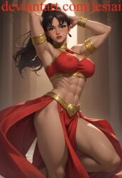 abs ai_generated ass big_ass big_breasts breasts crime_syndicate dc dc_comics justice_league:_crisis_on_two_earths mary_batson muscular muscular_female superwoman superwoman_(mary_batson) tesiai thick_thighs thunder_thighs wide_hips