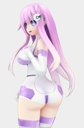 bodysuit clothed dat_ass huge_ass huge_breasts nepgear neptunia_(series) pink_hair purple_sister thick_thighs