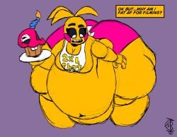 1girls animatronic big_ass big_belly big_butt chicken fat fat_female female five_nights_at_freddy's five_nights_at_freddy's_2 obese obese_female robot solo toy_chica_(fnaf) trypbinspector