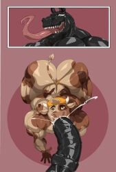 2boys big_ass big_ass_(male) big_butt black_body bovine bovine_humanoid gay huge_ass huge_butt kartos long_tongue male male_only mocha_(dumbbigbark) non-human non-human_only oral oral_sex snout sucking_dick