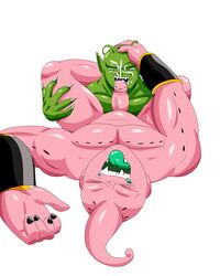 2015 2boys absurd_res alien balls boner cum cum_on_face cumshot darthglacier dragon_ball dragon_ball_z duo erection fellatio gay grin hi_res licking looking_pleasured lying majin_buu male male_only muscular namekian nude on_back open_mouth oral penis penis_lick piccolo sex sharp_teeth simple_background smile super_buu teeth tongue tongue_out white_background yaoi