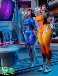 2_bodysuits 2girls 3d activision alternate_breast_size ass big_ass big_breasts big_thighs blizzard_entertainment bodysuit brainwashing breasts breasts_bigger_than_head bust busty curvaceous curvy curvy_figure d.va female hacking hana_song hips hourglass_figure huge_ass huge_breasts hypnosis hypnotized large_ass large_breasts lena_oxton light-skinned_female light_skin mature mature_female mind_control multiple_females multiple_girls overwatch overwatch_2 scrag_d.va scrag_tracer slim_waist supercasket television thick thick_hips thick_legs thick_thighs thighs tracer tracer_(overwatch_2_suit) tv voluptuous waist wide_hips wide_thighs