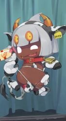absurd_res arachnid bell_collar bikini chubby_male cow_ears cow_print_bikini cow_tail cuntboy ear_tag gay hi_res kirby_(series) kirby_air_riders kirby_triple_deluxe male_only milk milk_bottle mirror nintendo not_my_art panties pulling_panties slutboy slutty_body taranza teasing_pose tongue_out twink vagina