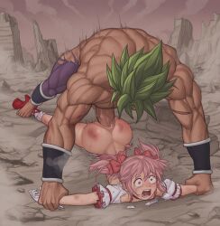 after_fight ai_generated anal anal_sex ass beaten broly bruised constricted_pupils crossover crying defeated defeated_heroine dragon_ball female fucked_from_behind fucked_senseless grabbing_another's_arm grabbing_from_behind holding holding_hands huge_cock madoka_kaname magical_girl magical_girl_outfit mahou_shoujo_madoka_magica male muscular muscular_male on_floor on_ground outdoors painful_penetration penis pinned_down pinned_to_floor prone_bone puella_magi_madoka_magica rape raped sex size_difference straight tight_fit torn_clothes