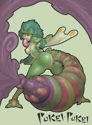 breasts female gijinka monster_girl monster_hunter monster_hunter_world muhut poison_trail pukei-pukei pussy tail wings