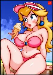 princess peach from mario (series) by yularcher