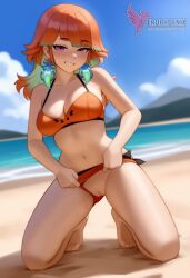 1girls 2d ai_generated ass barefeet big_ass bikini_aside breasts erophoenix exposed_pussy feet female female_focus flashing flashing_pussy full_body hololive hololive_english hololive_myth large_breasts looking_at_viewer orange_hair patreon_username pussy solo solo_female sweat takanashi_kiara thick thick_thighs toes uncensored vagina virtual_youtuber vtuber
