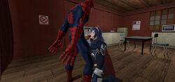 3d blue_eyes cowman crossover eastern_and_western_character female fire_emblem fire_emblem_awakening garry's_mod human long_hair lucina_(fire_emblem) male marvel marvel_comics nintendo open_mouth oral peter_parker spider-man spider-man_(series) straight straight_hair tagme