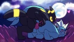 anal animated anus balls bouncing_balls femboy feral feral_on_feral gay gay_sex heart-shaped_pupils lapatte male male/male moaning pokemon pokemon_(species) sound sound_edit tagme umbreon vaporeon video