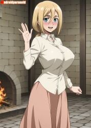christa lenz from attack on titan by aindroidparanoid