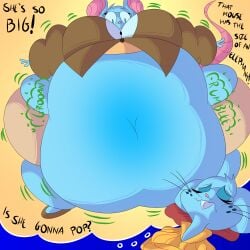 1girls anthro ass belly belly_overhang blue_body blue_eyes blue_fur blue_hair blue_sclera breasts dream fat female female_focus female_only furry hips hyper hyper_balls hyper_breasts large_ass large_breasts mia_mouse mouse mouse_girl mouse_humanoid nightmare obese obese_female overweight overweight_female rodent rodent_humanoid skirt stomach thick_thighs thighs weight_gain wide_hips ziomccall