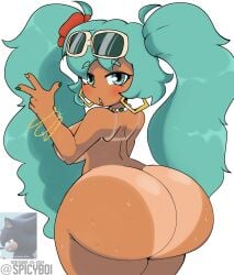 1girls 2d ass ass_bigger_than_head beaded_necklace big_ass big_breasts blue_eyes blue_hair blush bracelet bracelets brazilian_miku breasts brown_areola brown_areolae bubble_ass bubble_butt earings eyebrows_visible_through_hair fat_ass female female_only green_nail_polish green_nails hair_ornament hatsune_miku hoop_earrings huge_ass i_just_love_latinas_sonic looking_at_viewer looking_back meme necklace netflix painted_nails pigtails sega shadow_the_hedgehog simple_background solo solo_female sonic_(series) sonic_prime sonic_the_hedgehog_(series) spicyboi standing sunburn sunglasses suntan sweat sweaty_ass sweaty_butt tagme tan_body tan_skin twintails vocaloid white_background yellow_nail_polish yellow_nails