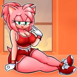 amy rose from sega by catzu89