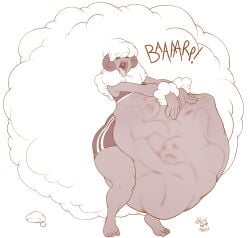 barefoot belly big_ass big_belly big_butt big_hair burp burping closed_eyes cownugget cute_pred dark-skinned_male dark_skin digestion female_prey femboy femboy_pred fluffy fluffy_hair gijinka huge_belly humanoid male male_pred male_prey open_mouth solo_male struggling struggling_prey thick_boy thick_thighs unwilling_prey vore whimsicott white_hair wide_hips willing_pred