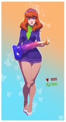 amaurymangaka busty daphne_blake dildo female female_focus female_only full_body hanna-barbera hourglass_figure long_hair red_hair scooby-doo tagme wide_hips